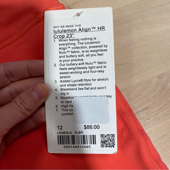 NWT lululemon Align™ High-Rise Crop 23" - Picture 2 of 6